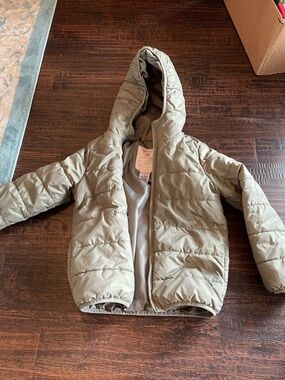 Carter's Kids Olive Green Hooded Puffer Jacket